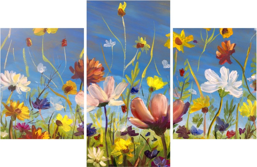 Tablou cu luncă înflorită (90x60 cm)