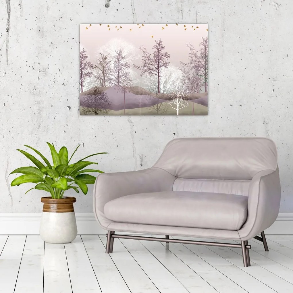 Tablou cu pădure (70x50 cm)