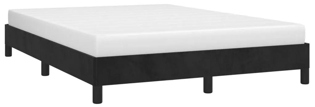 Cadru de pat, negru, 140x200 cm, catifea