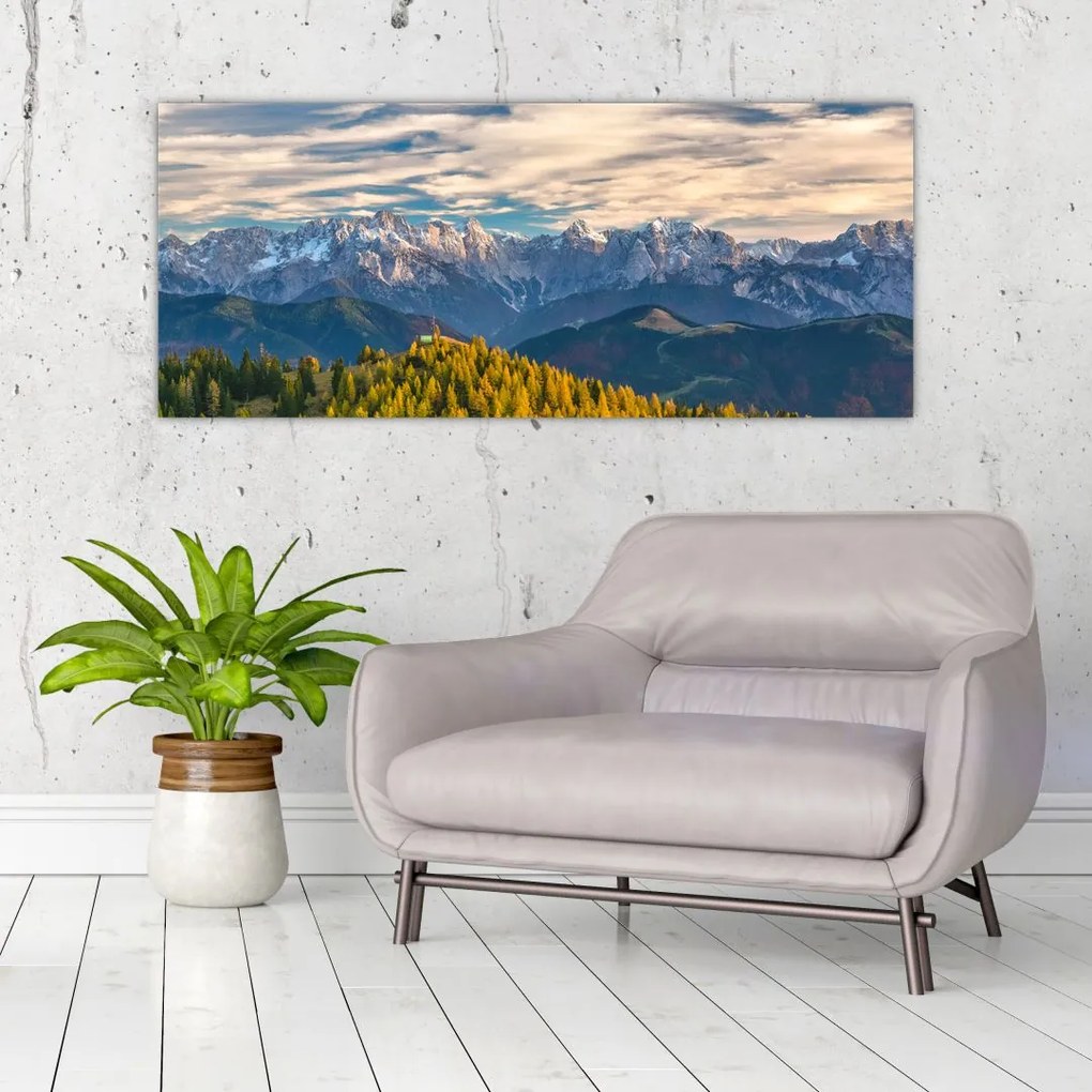 Tablou - panorama montană (120x50 cm), în 40 de alte dimensiuni noi