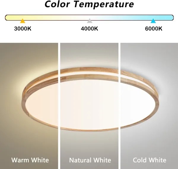 Brilagi - Lampă LED dimabilă MOLINA LED/100W/230V 3000-6000K stejar diam. 80 cm + telecomandă
