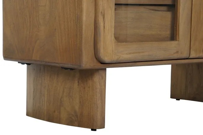 Vitrina, maro, din lemn de acacia, Aura