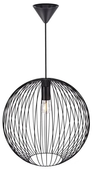 Nordlux - Lustră suspendată pe cablu BERONI, 1xE27/60W/230V, negru