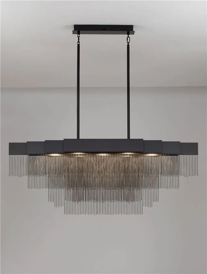 Lustra LED suspendata design modern REVIA negru