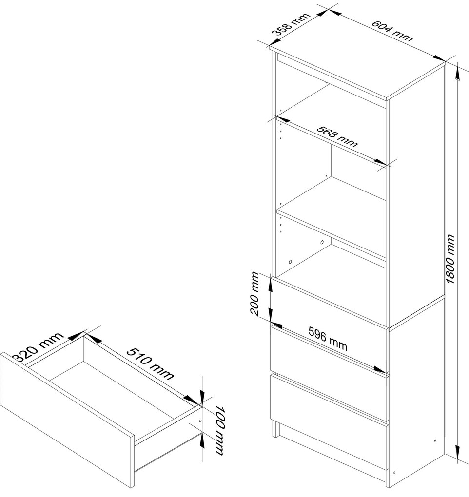 Raft Ravindra (alb + grafit lucios ). 1068890
