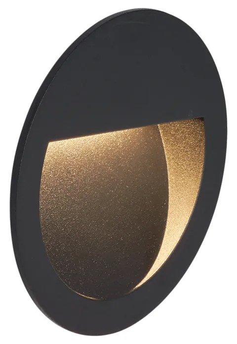 Lampă de perete încastrată modernă neagră cu LED inclus IP65 - Gem