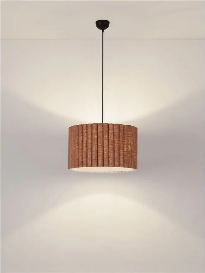 Lustra suspendata cu abajur din in cafeniu Nos