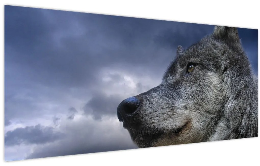 Tablou - Cap de lup (120x50 cm)