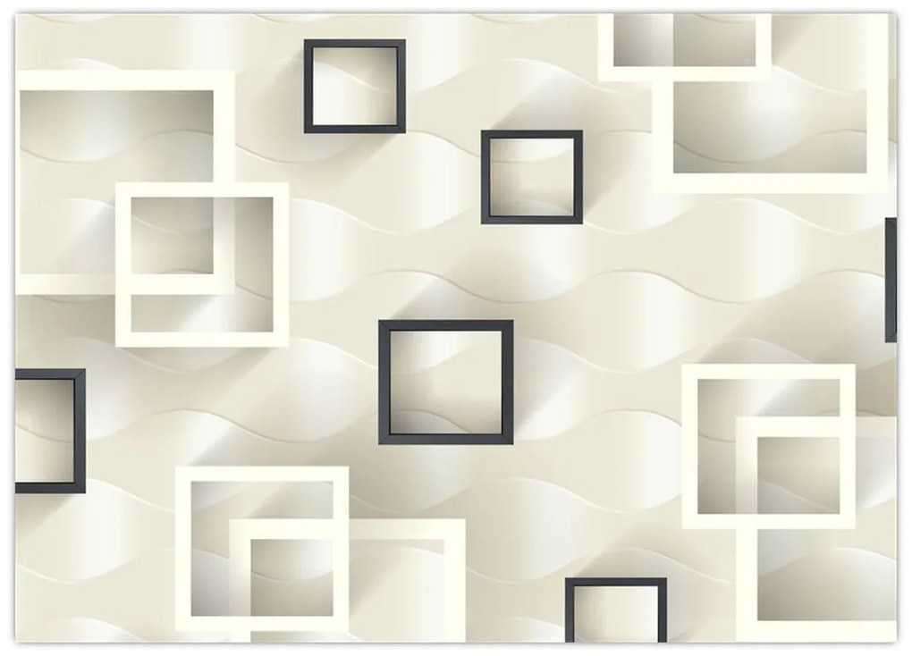 Tablou pe sticlă geometric abstract (70x50 cm)