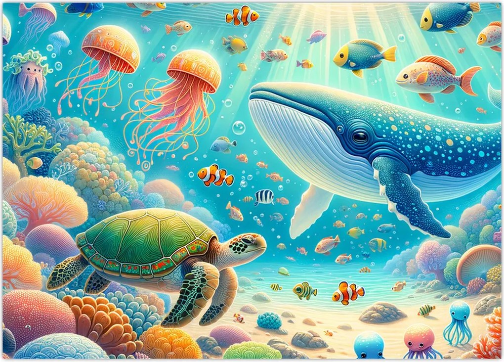 Tablou - Lumea sub apă (70x50 cm)