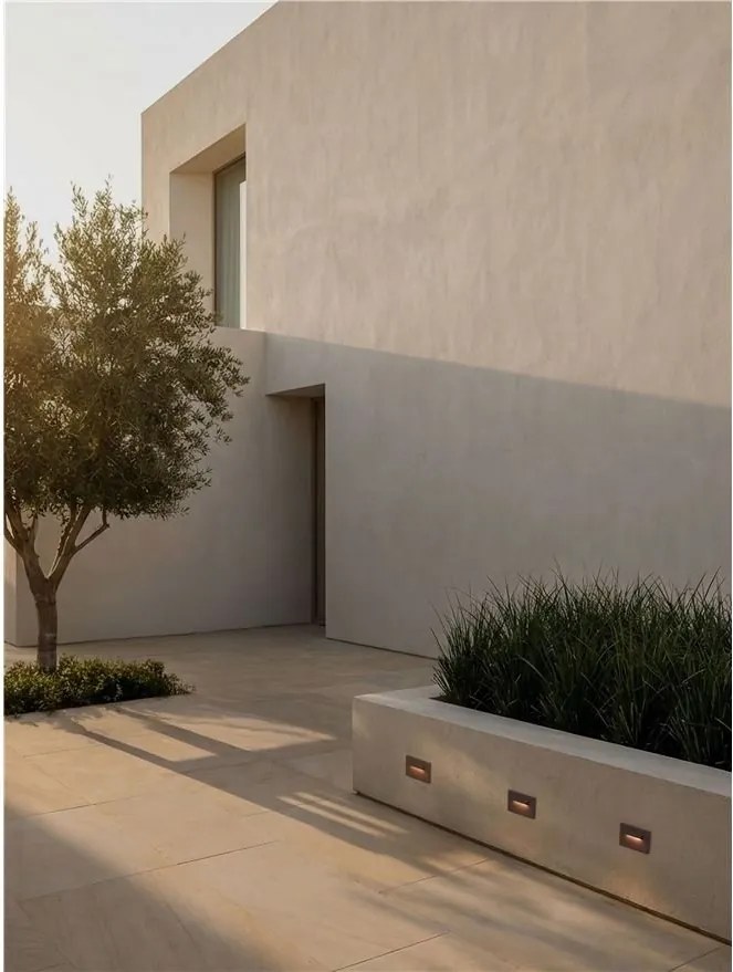 Spot incastrabil exterior LED 3000K, IP65 RECTO corten
