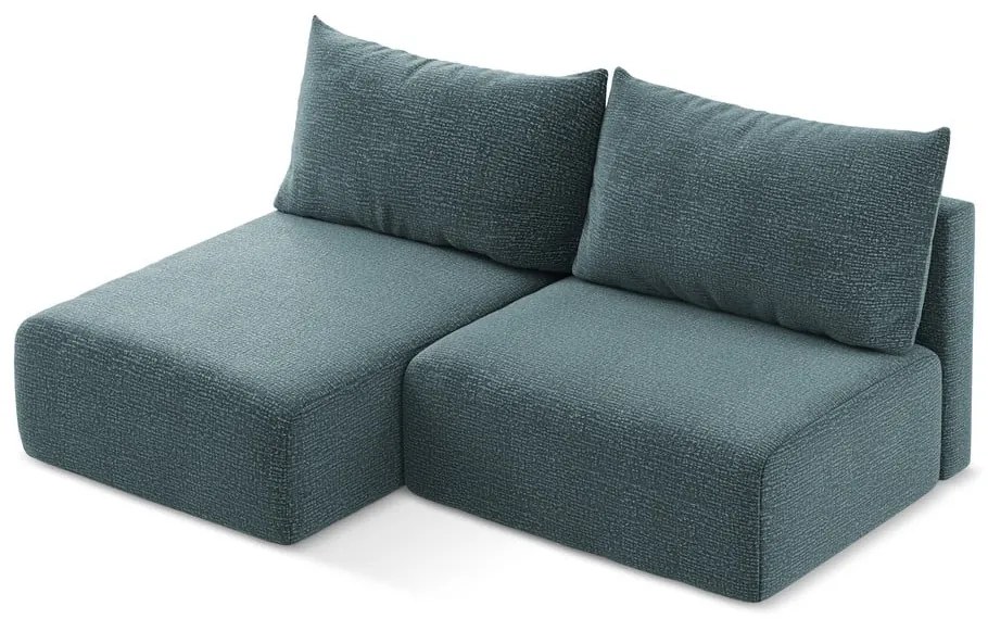 Colțar turcoaz extensibil/cu spațiu de depozitare (cu colț pe partea stângă) Kalena – Makamii