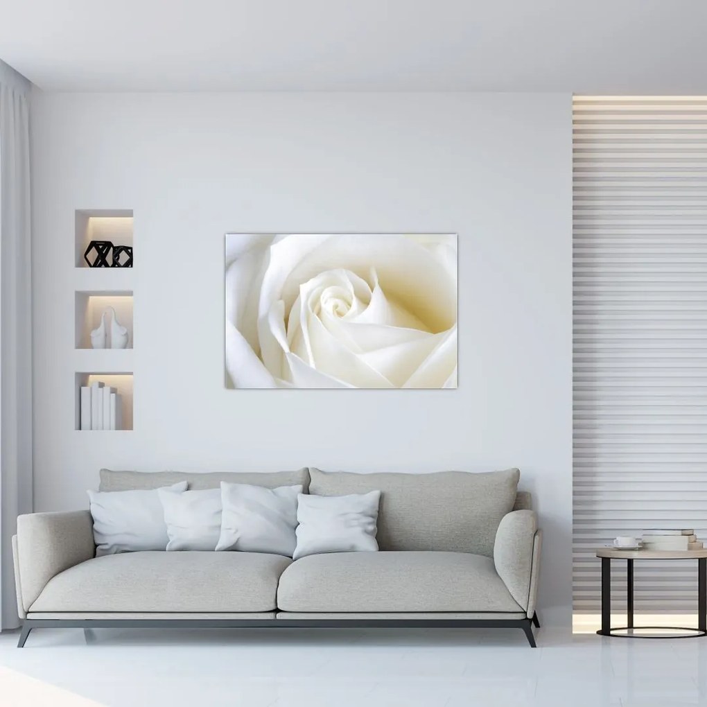 Tablou cu tandafir alb (90x60 cm)
