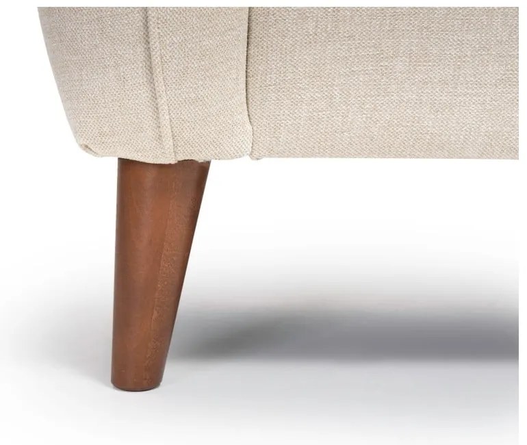 Colțar alb/bej (cu șezlong pe partea dreaptă) Paris - Scandic