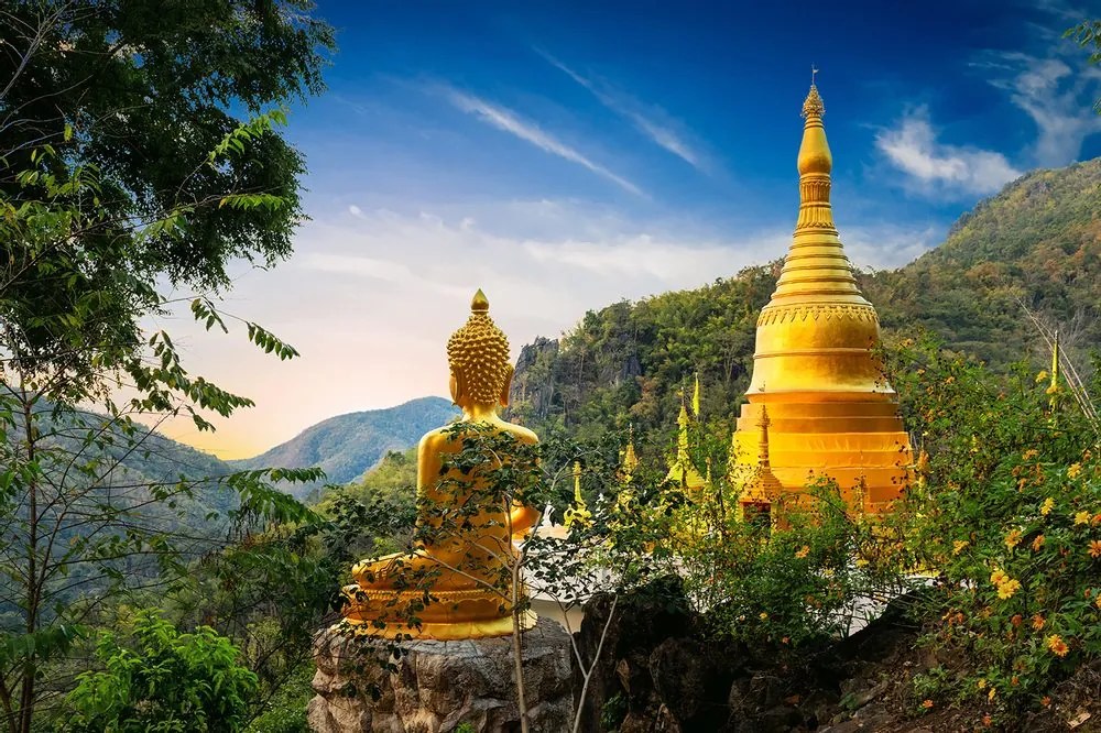 Tapet vedere la Buddha de aur