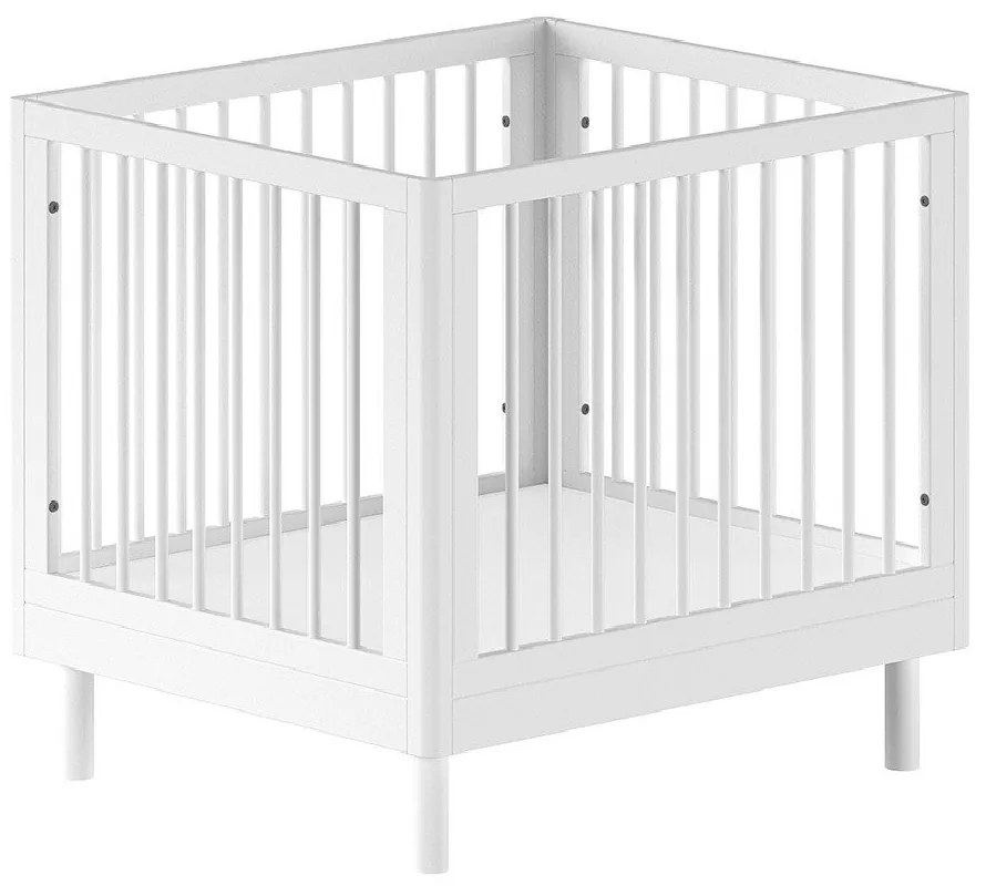 Țarc pentru copii alb din lemn de fag 95x75 cm Forrest – Vipack