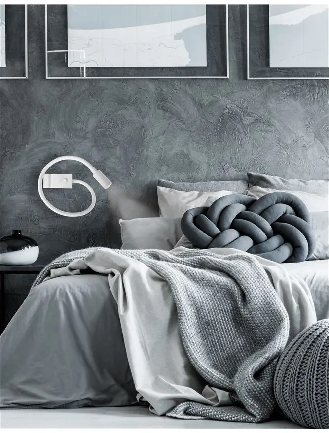 Aplica LED cu spot directionabil design minimalist Geneva alba NVL-8126581