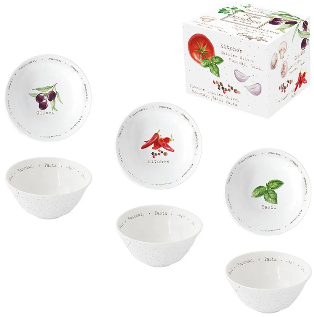 Set 3 boluri porțelan 10cm Home&amp;Kitchen