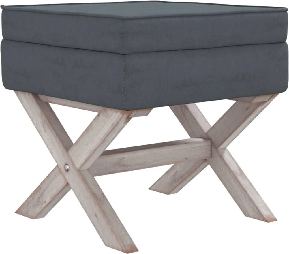 vidaXL Taburet de depozitare, gri închis, 45x45x49 cm, catifea