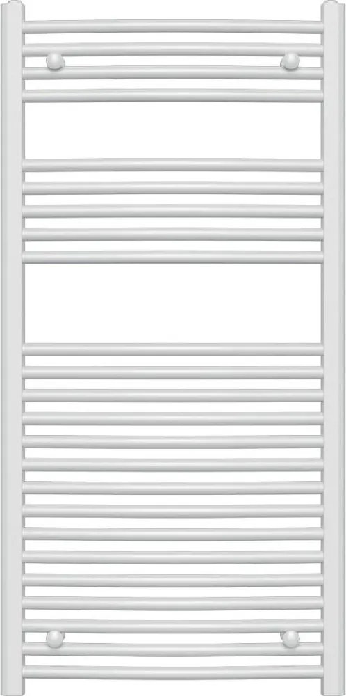Novaservis - Radiator de baie tip scară, 644 W / 230 V, 120 x 60 cm, alb, rotunjit