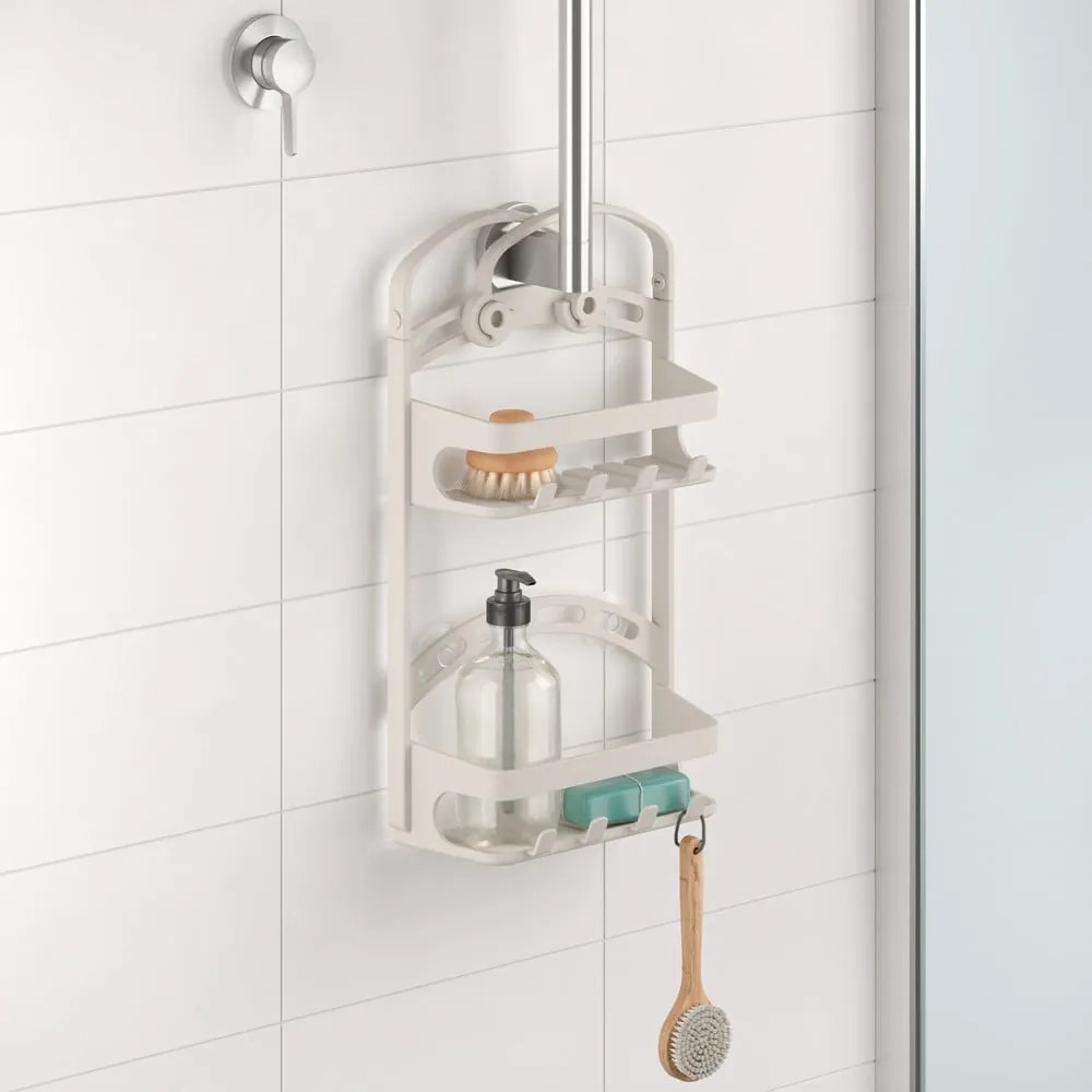 Raft pentru baie gri de agățat din plastic – Metaltex