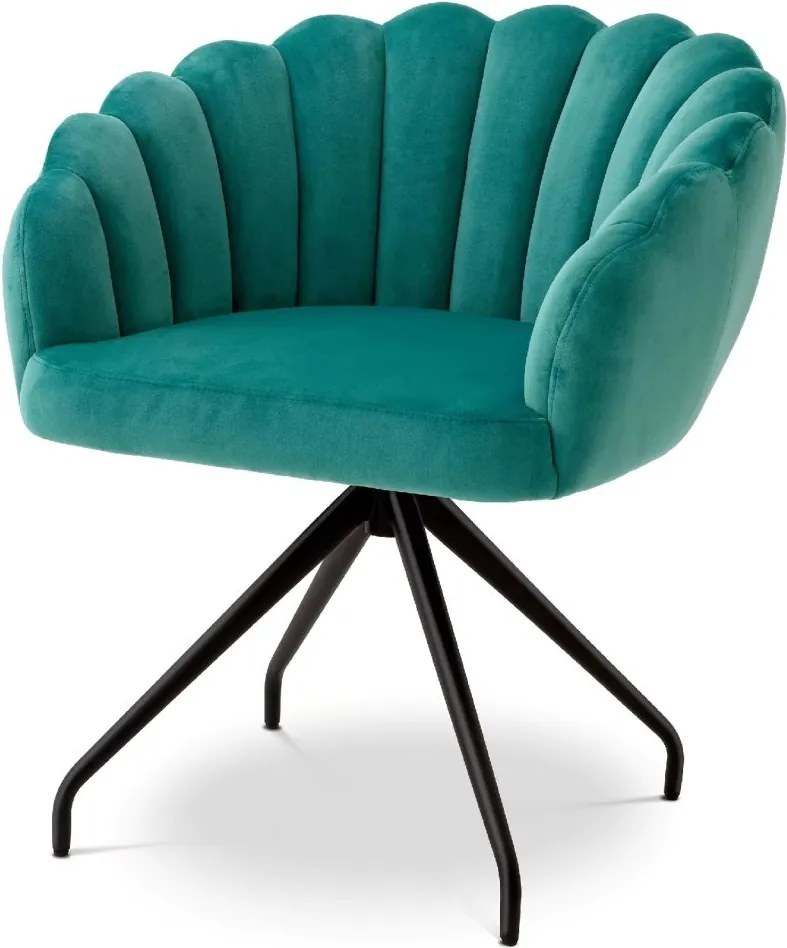 Scaun pivotant design elegant LUX Luzern, Savona turquoise