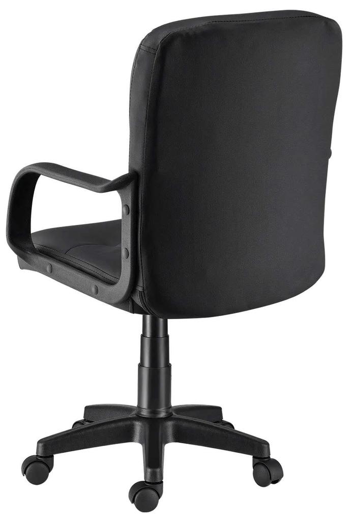 Scaun de birou Pensacola reglabil pe înălțime, cu căptușeală de culoare neagră