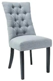 SCAUN AKS PENTRU DINING, DIN LEMN, STOFA GRI