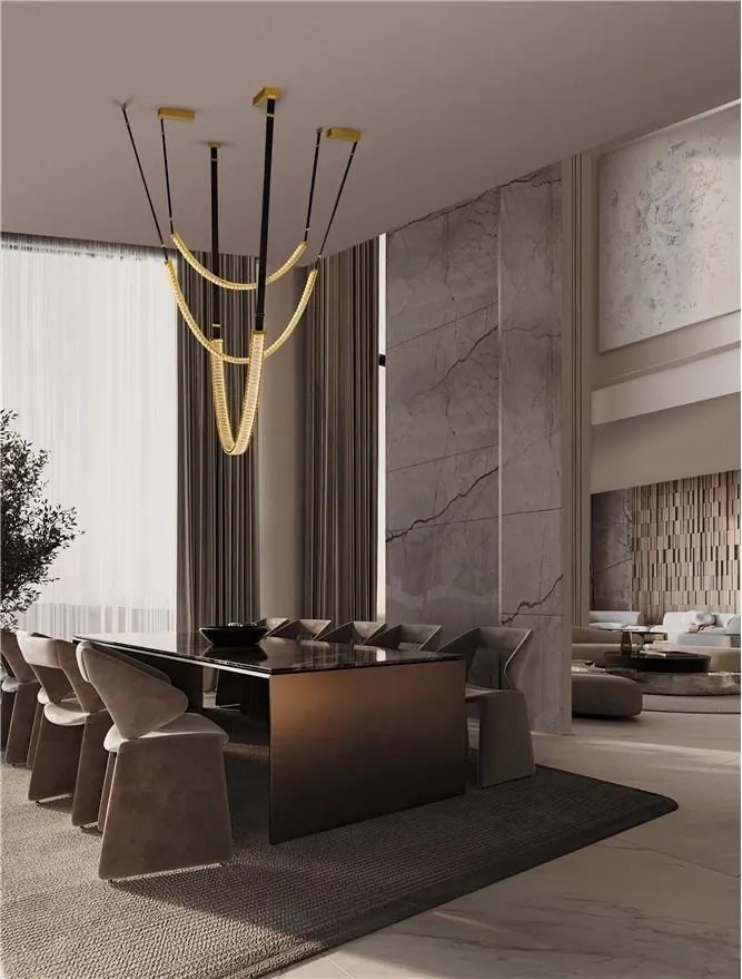 Lustra LED suspendata design elegant LAZURA