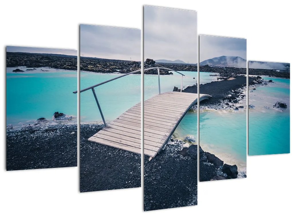Tablou cu pod din lemn (150x105 cm)