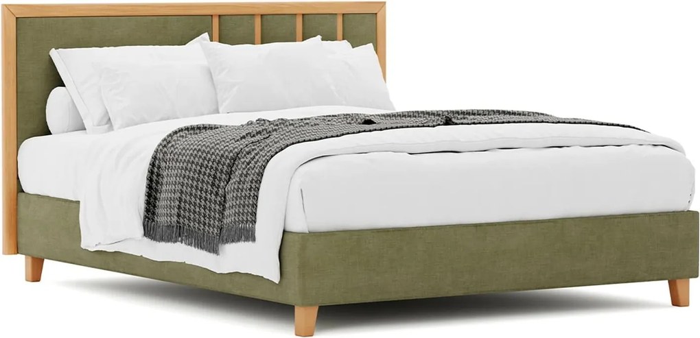 Pat Infinity Tapitat cu Saltea  120/140/160/180x200cm - 120x200