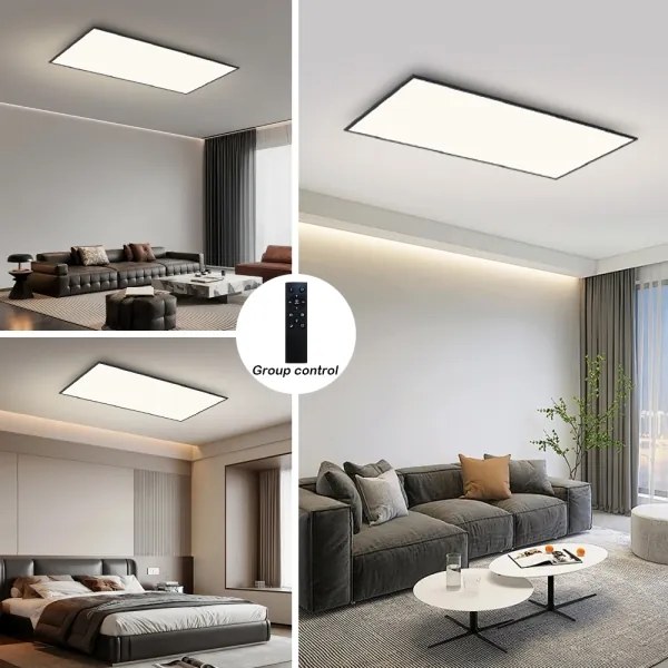 Brilagi - Plafonieră LED reglabilă SLIMFRAME LED/80W/230V 120x60 cm neagră + telecomandă