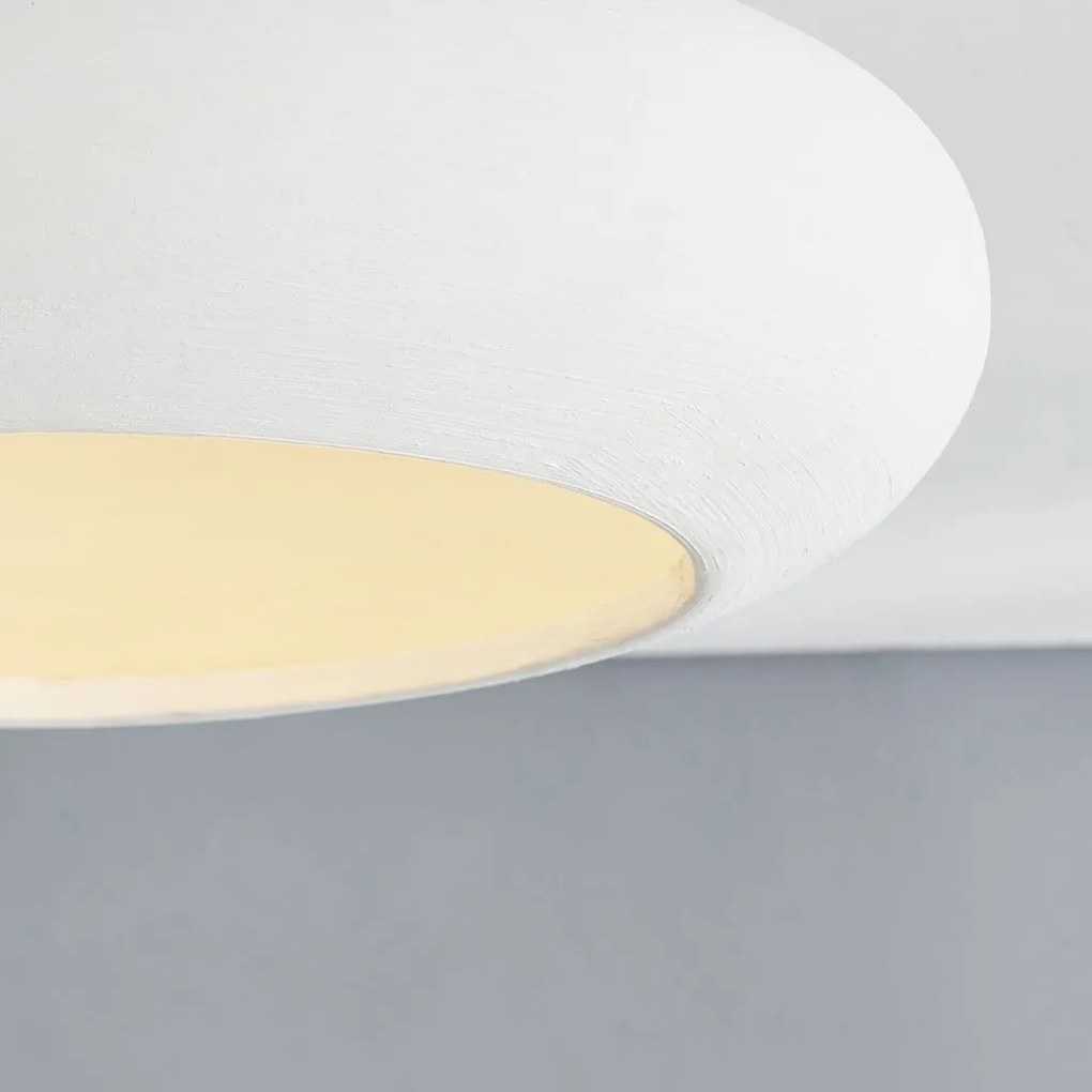 Plafoniera realizata manual din ceramica alba Annie