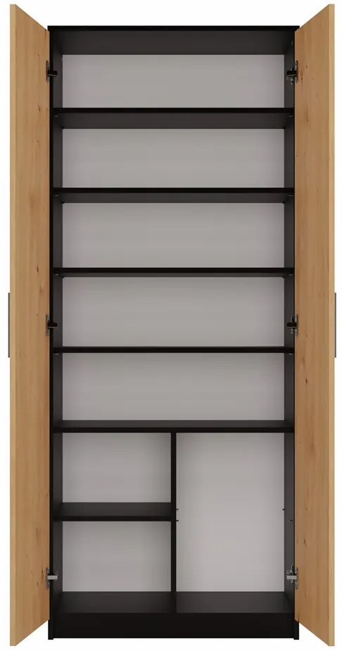 Dulap cu rafturi Obtenidas 1 (antracit + stejar artisan). 1132657