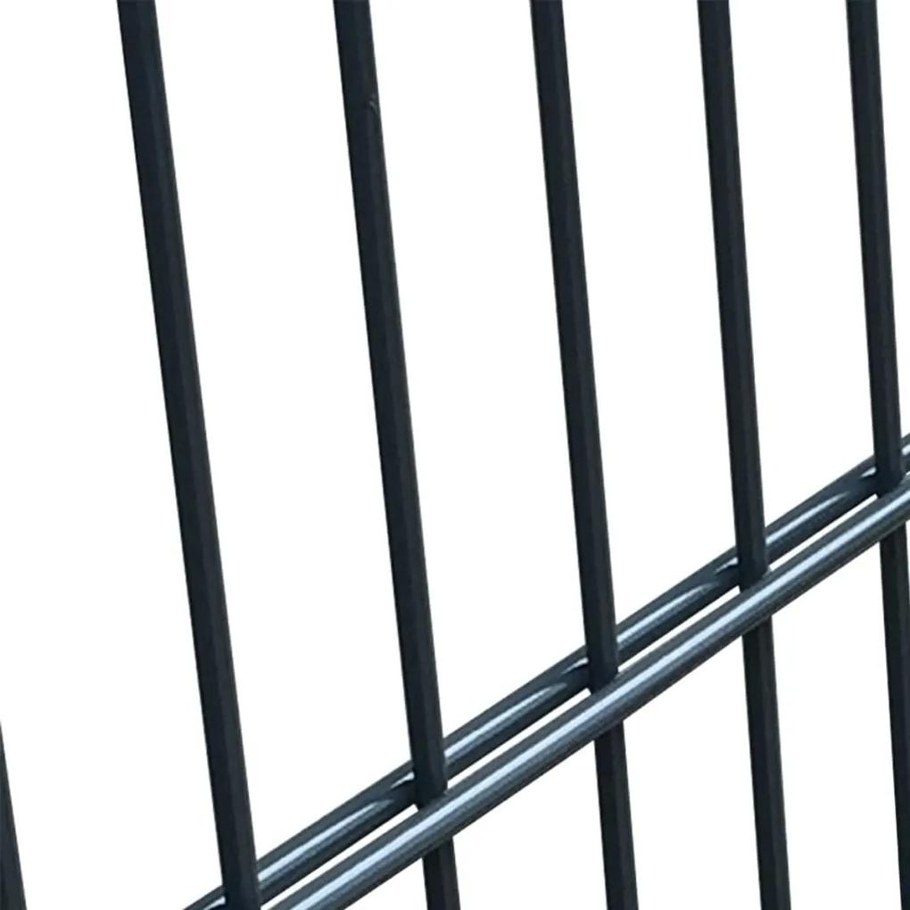 Poarta pentru gard 2D (simpla), gri antracit, 106x130 cm Gri, 106 x 130 cm