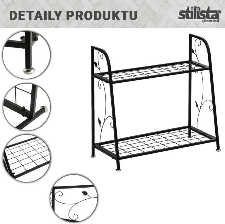 STILISTA Suport pentru plante, 61,5 x 61,5 x 29 cm, oțel