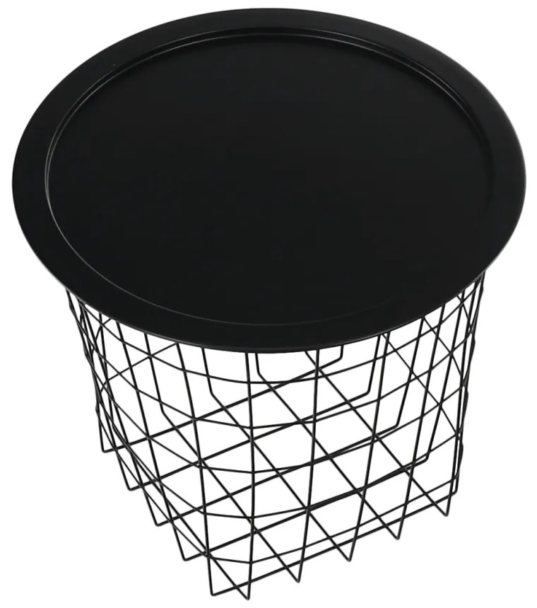 Măsuţă auxiliară, negru, MOKAD