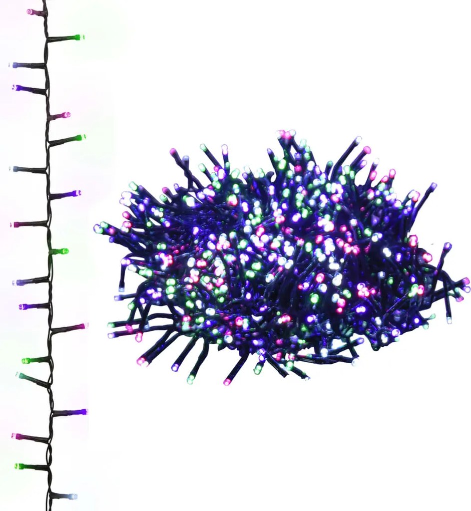 vidaXL Instalație compactă cu 3000 LED-uri pastel multicolor 65 m PVC
