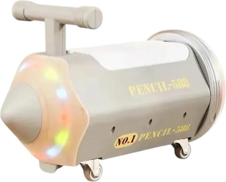 Masinuta cu Functie de Trotineta Fara Pedale Pentru Copii NOVOKIDS™ My First Pencil Car, Cu Melodii si lumini, Maxim 25 Kg, Roti cu rotire 360 grade,