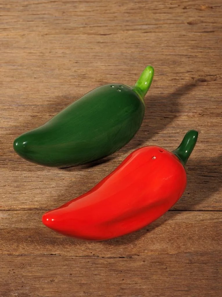 Set solnita si pipernita, forma de ardei, Jalapeno