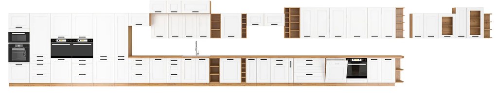 Dulap înalt pentru cuptor încorporat Lesana 2 (alb + stejar artisan) 60 DP-210 2F . 1063975