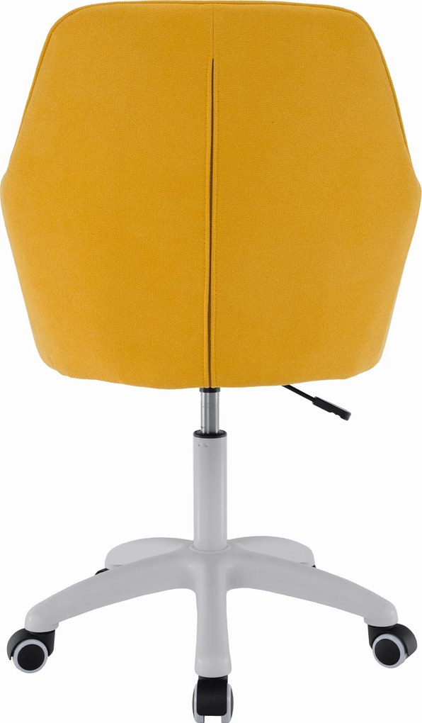 Scaun de birou, material galben/alb, SANTY