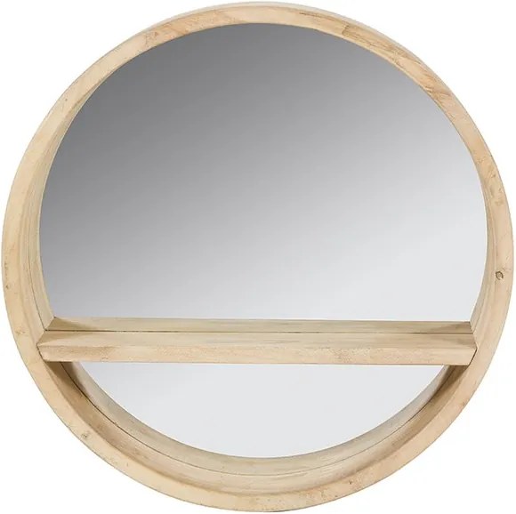 Oglinda din lemn din arbore de cauciuc 45 cm Industrial Round Santiago Pons