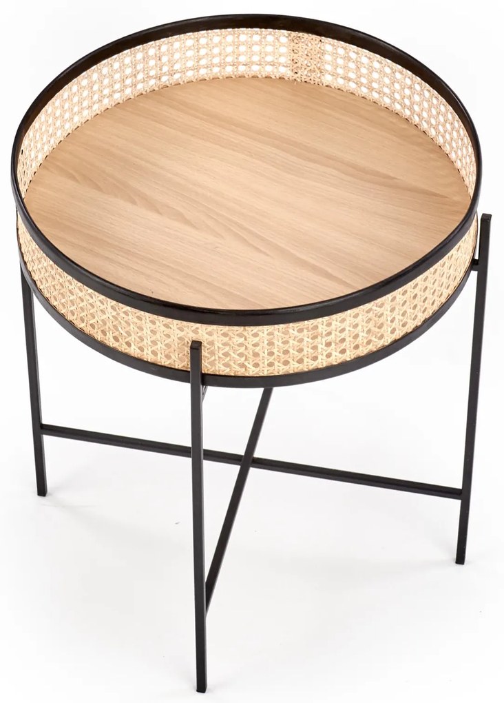 Masuta de cafea Rattan Natural, LANIPA 50x55 cm