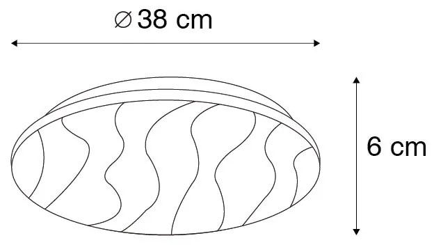 Plafoniera albă 38 cm cu LED inclus cu telecomandă - Damla