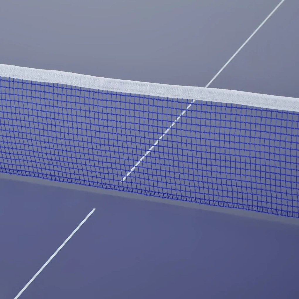 HOMCOM Masa de Ping Pong Pliabila pentru Interior si Exterior in Lemn MDF si Otel, Albastru Inchis 152.5x274x76cm | Aosom Romania