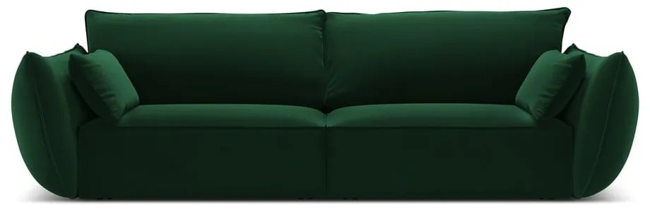 Canapea verde-închis cu tapițerie din catifea 208 cm Vanda – Mazzini Sofas