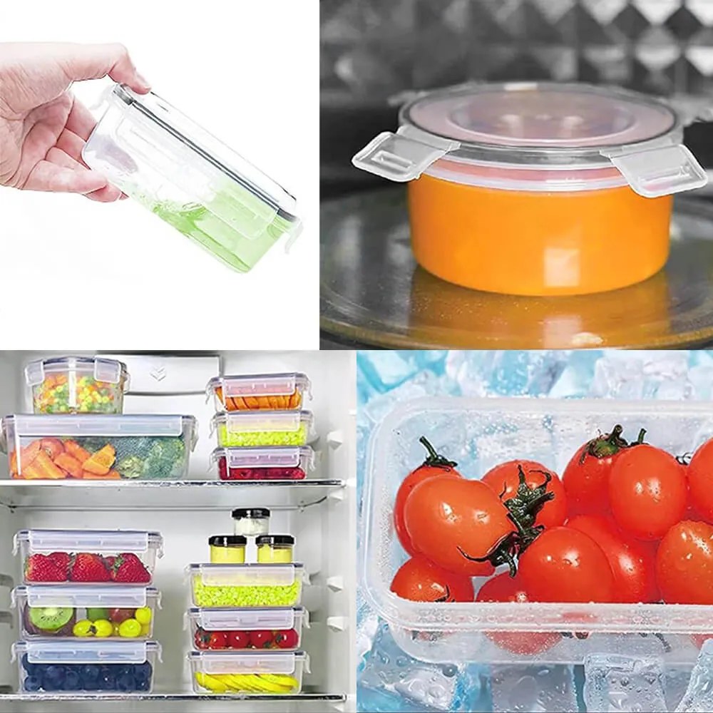 Set de 24 cutii din plastic pentru pastrarea prospetimii alimentelor