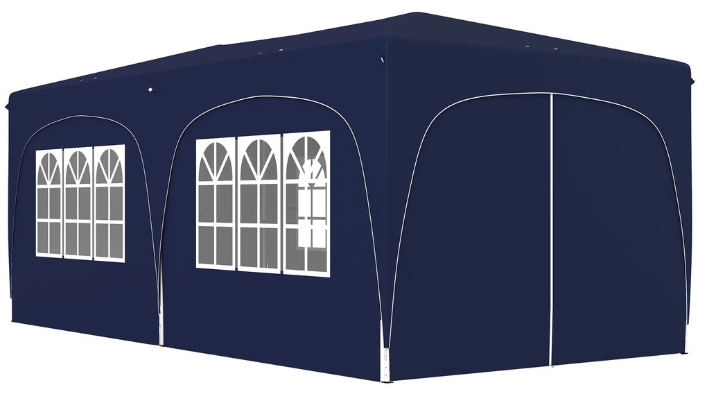 Outsunny Pavilion pop-up 3 x 6 m cu pereți laterali, cort de grădină reglabil în înălțime UPF50+ cu husă de transport și saci de nisip | Aosom Romania