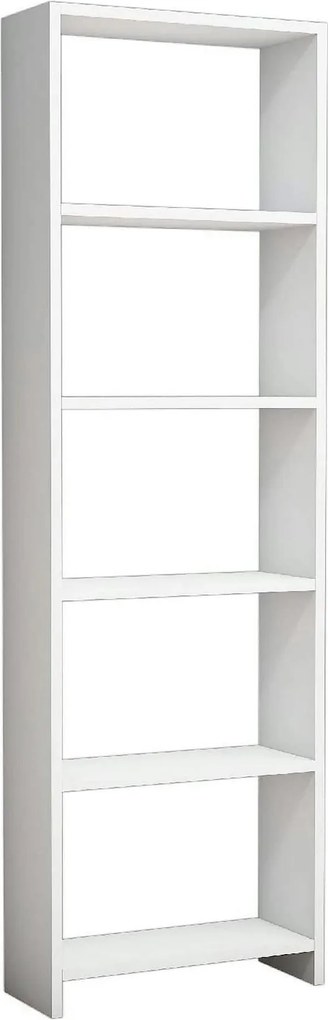 Biblioteca NEW, alb, PAL melaminat, 50x20x160 cm